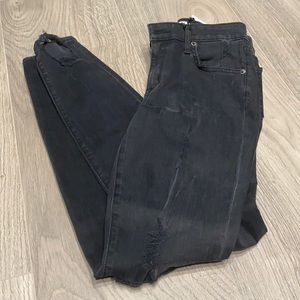 Brand new with tags Lovers and Friends size 27 black distressed jeans